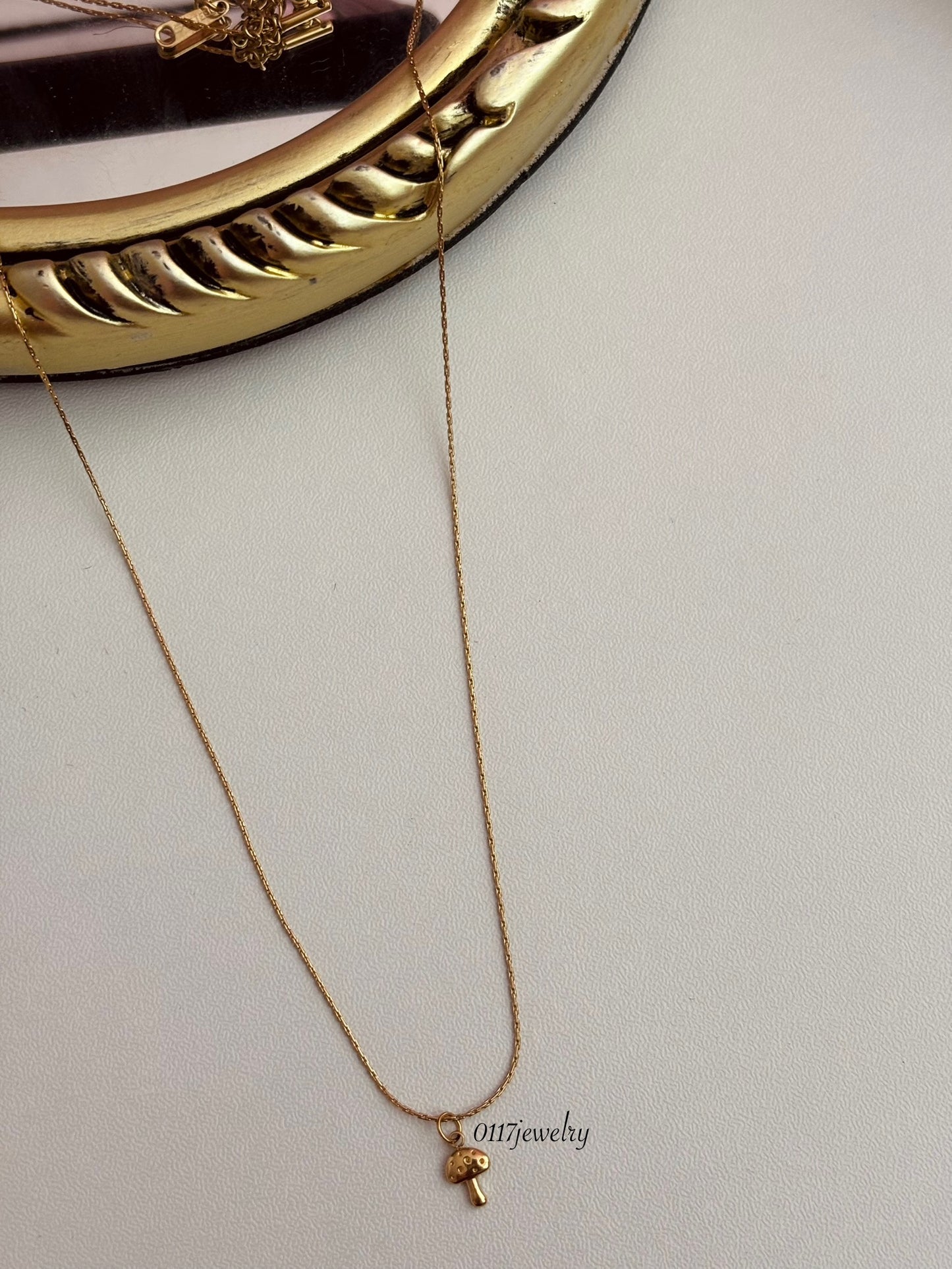 Tiny Mushroom necklace