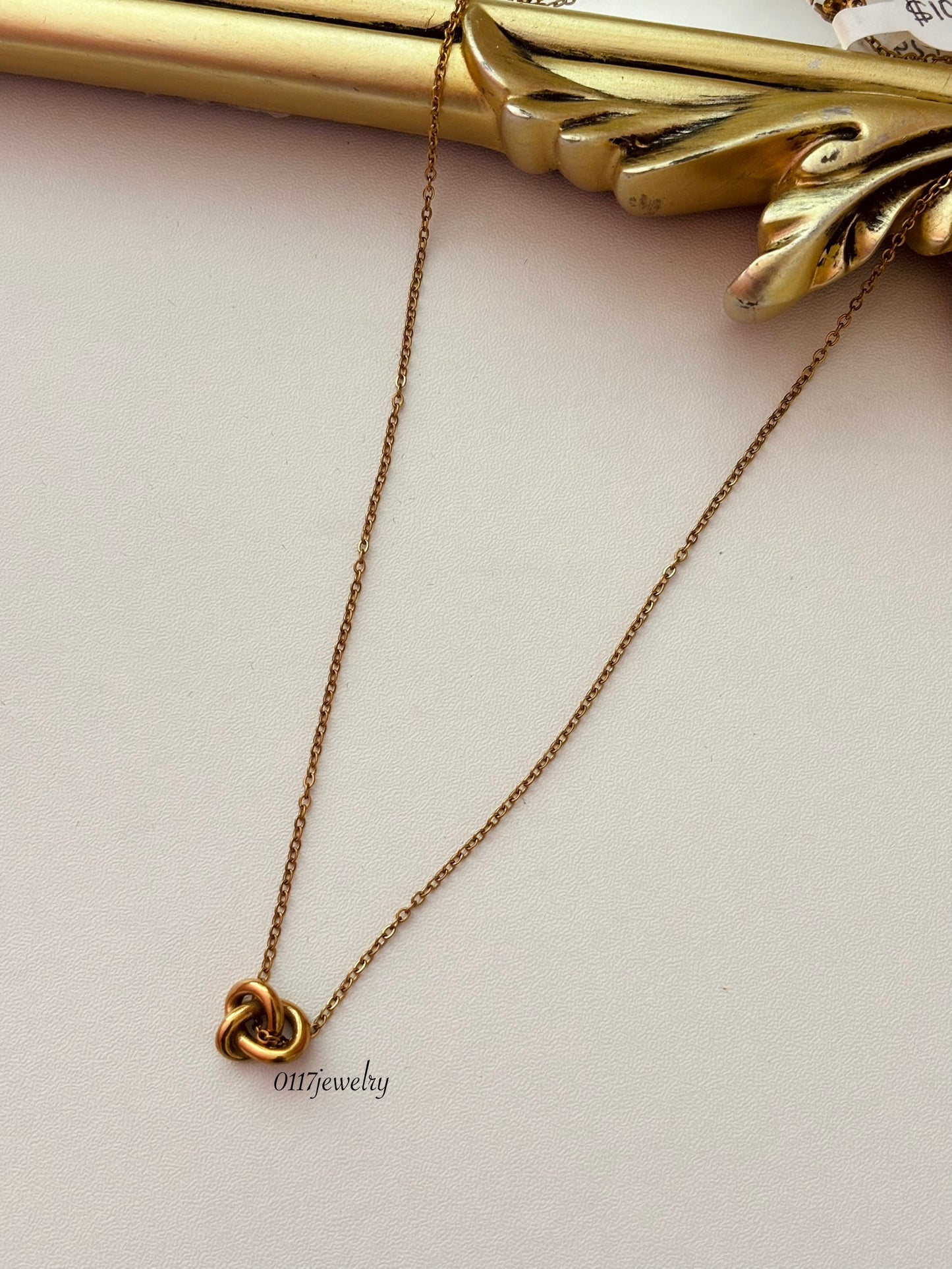 Golden Knot Necklace