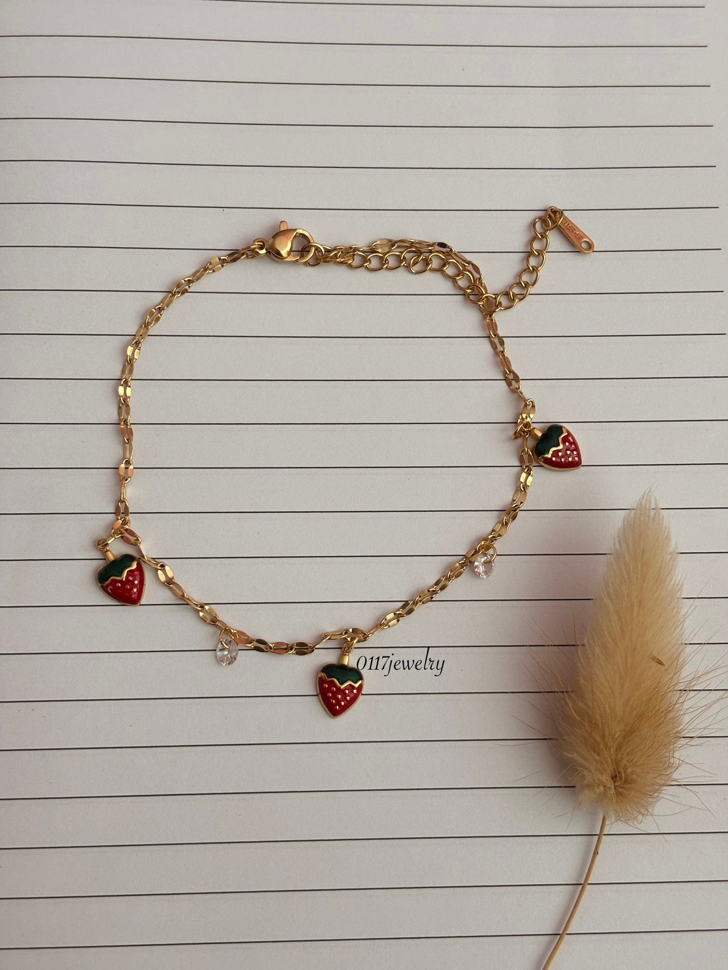 Strawberry Anklet