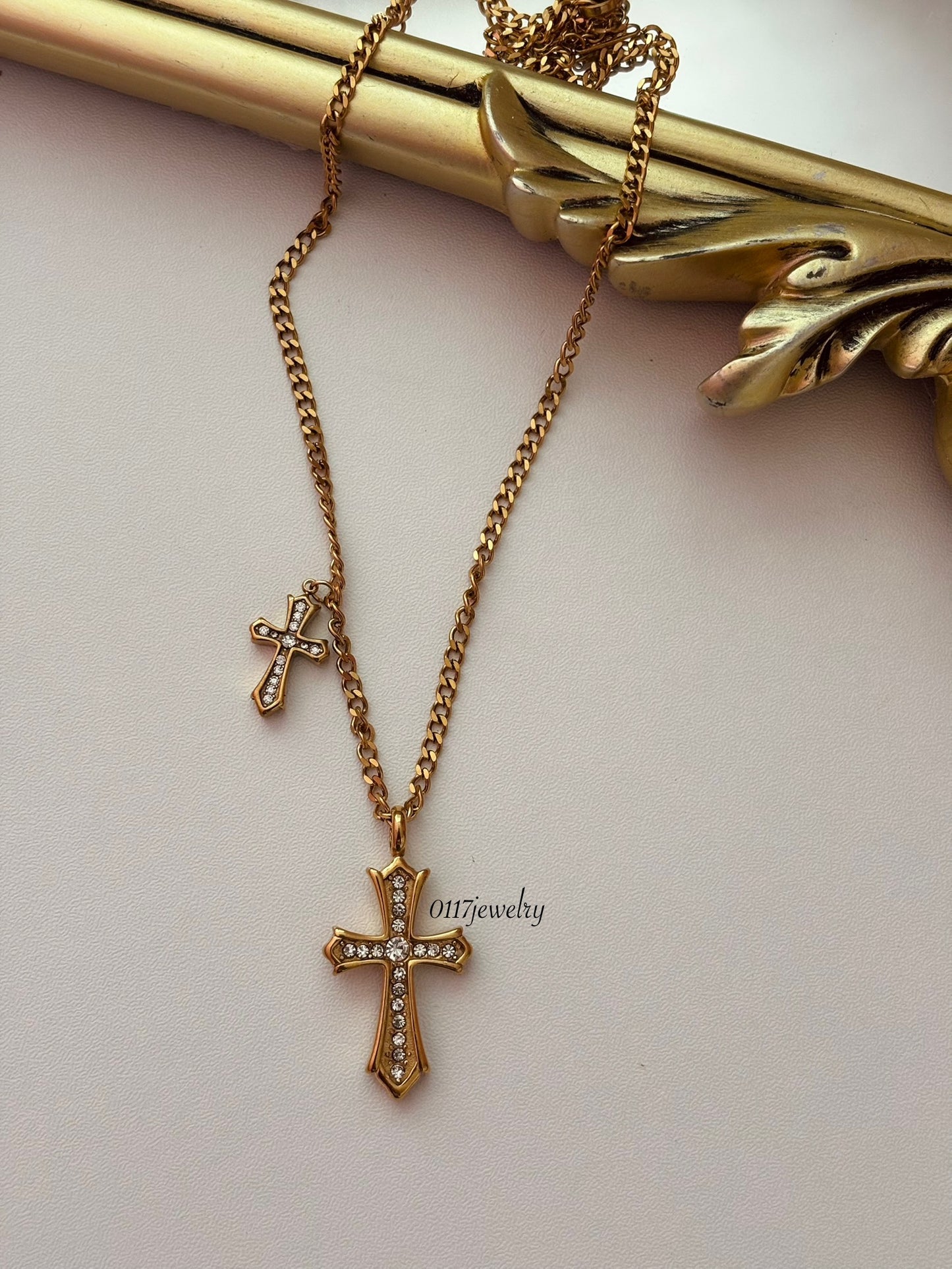 Golden cross Necklace