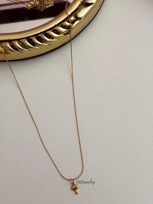 Tiny Mushroom necklace