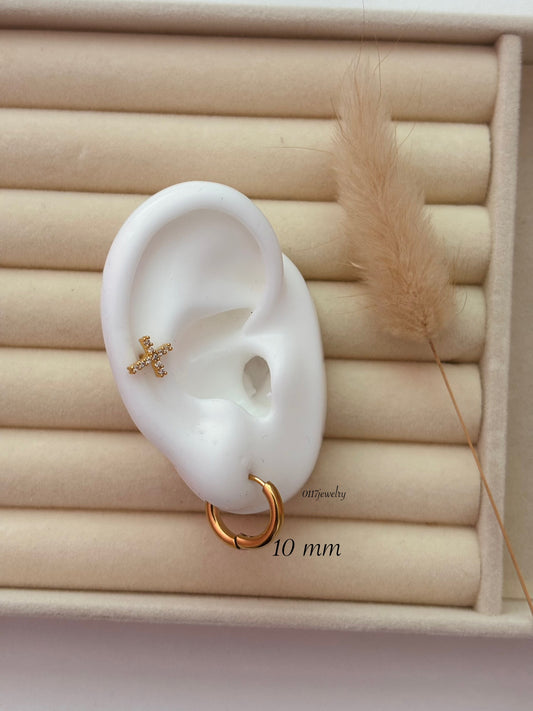Gold Hoops | 10 mm