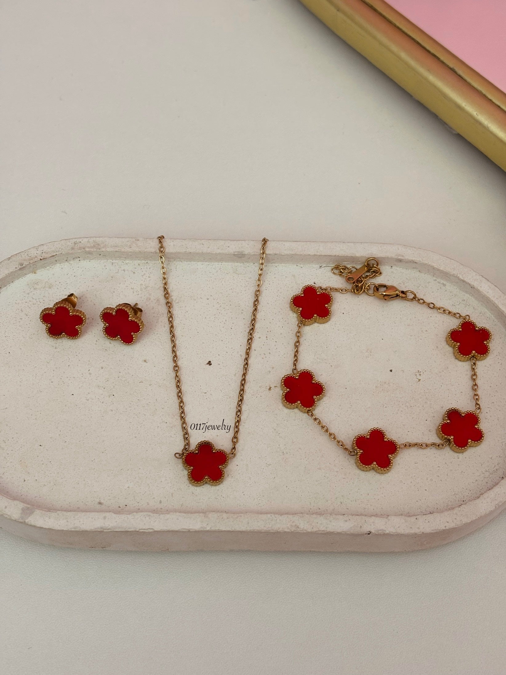 Set de trébol | Rojo