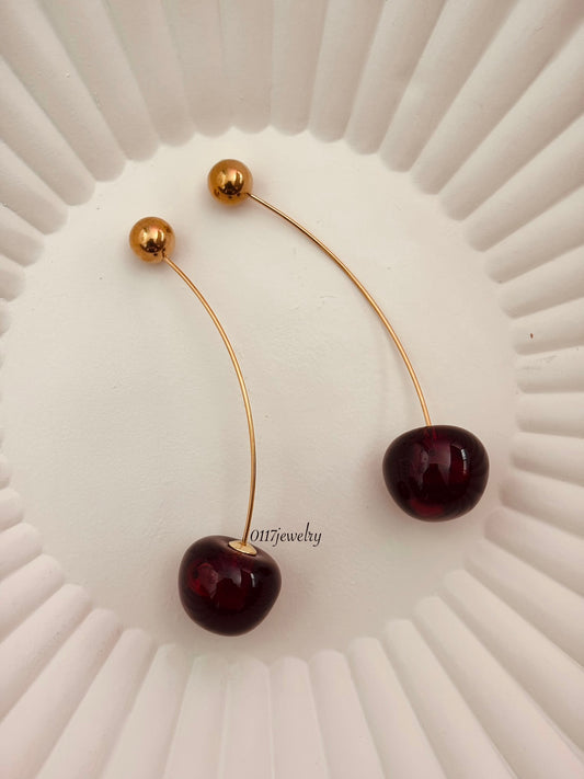 Cherry Glow earring
