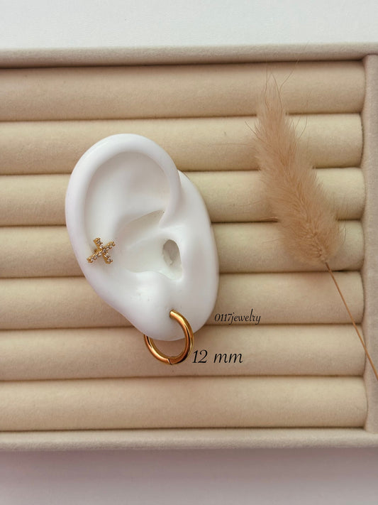 Gold Hoops | 12 mm