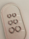 Vivian silver hoops
