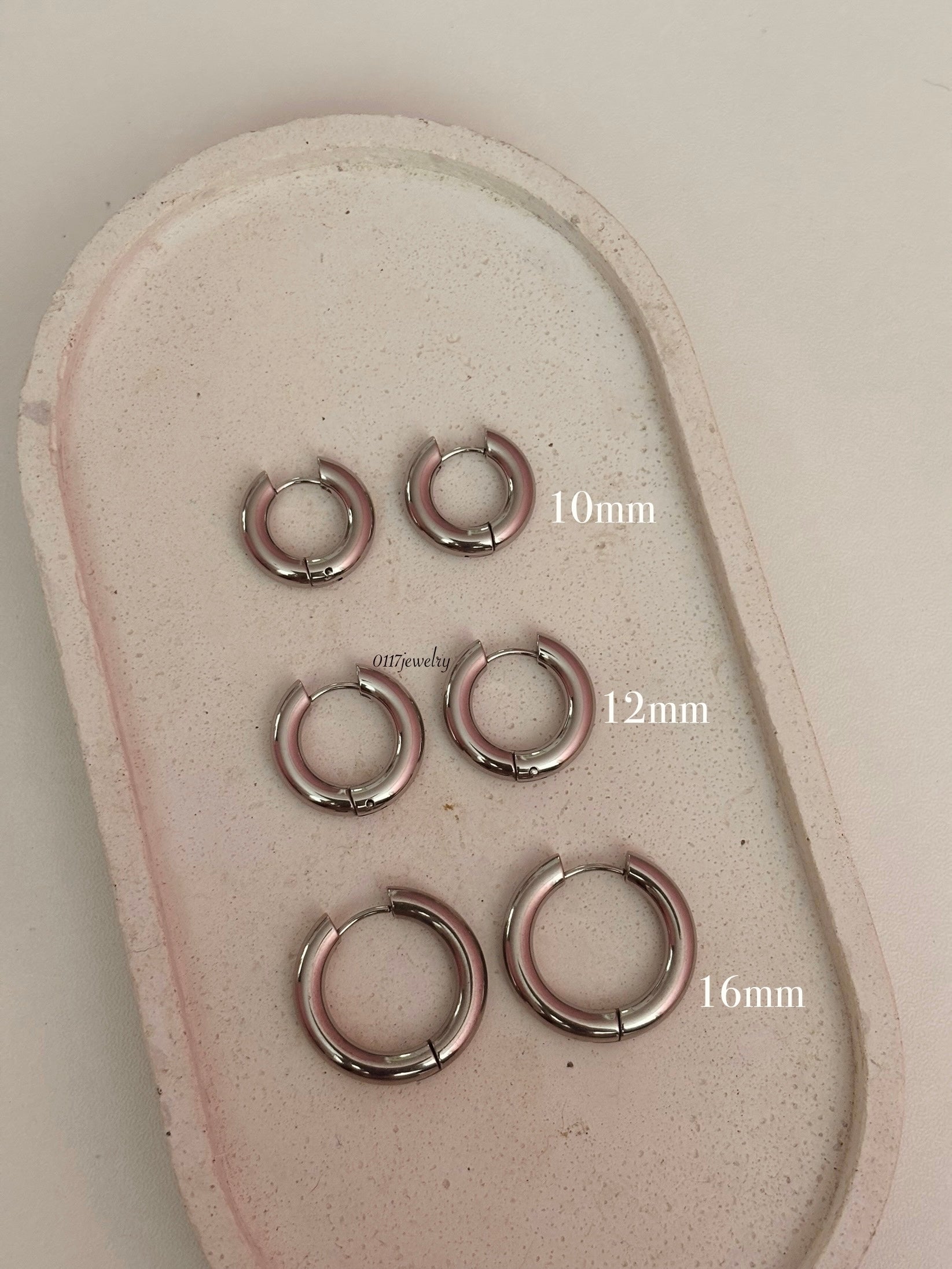 Vivian silver hoops