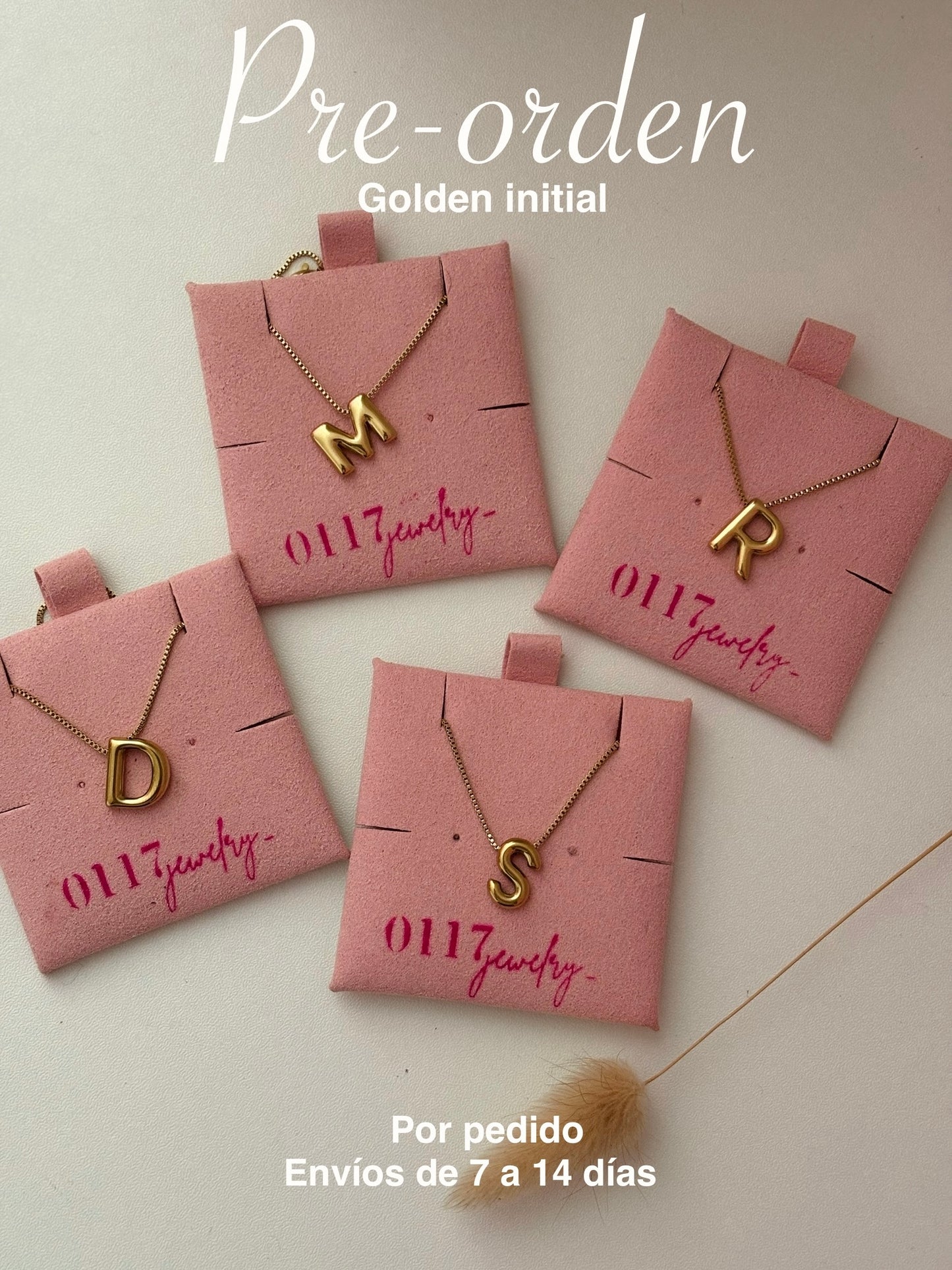 Golden initial Necklaces