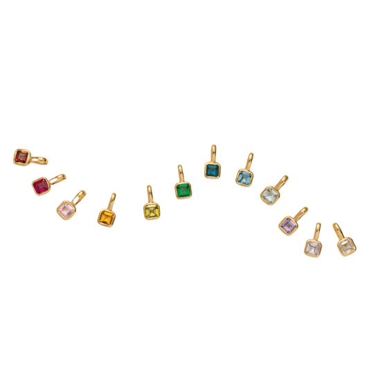 Gems of the zodiac charm