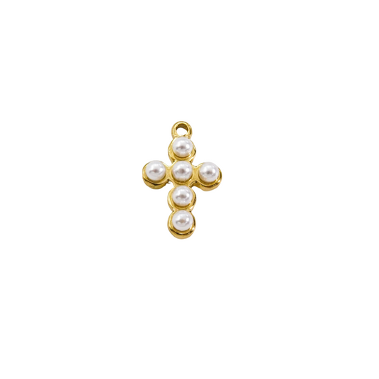 Cross pearl Charm
