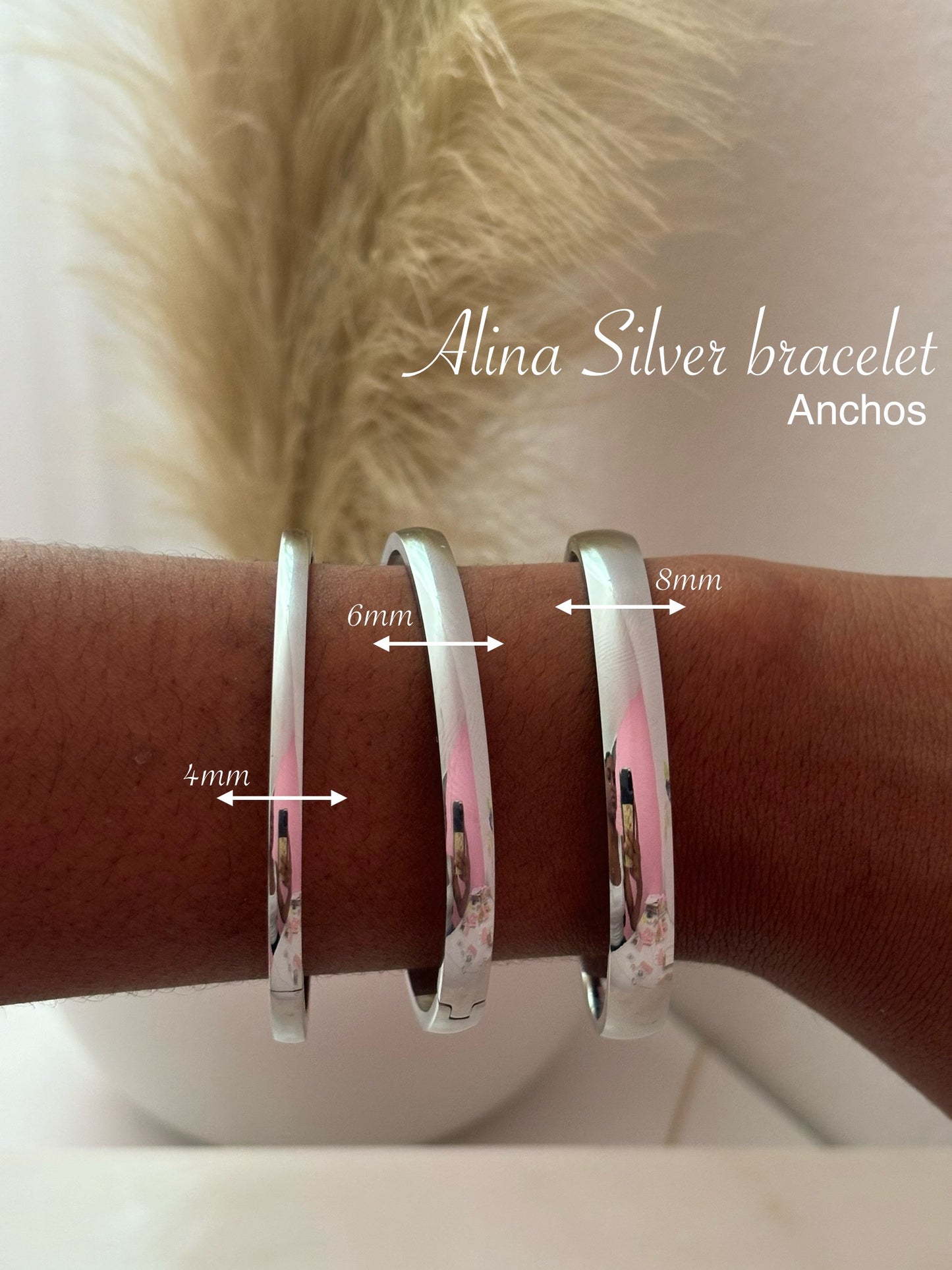 Alina Silver Bracelet | 8mm