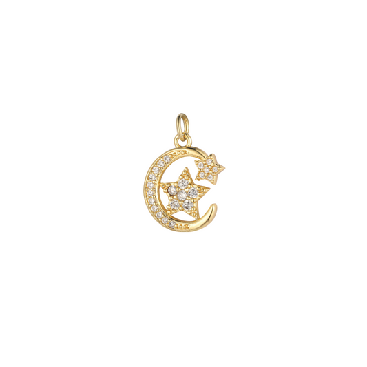 Moon and star Charm