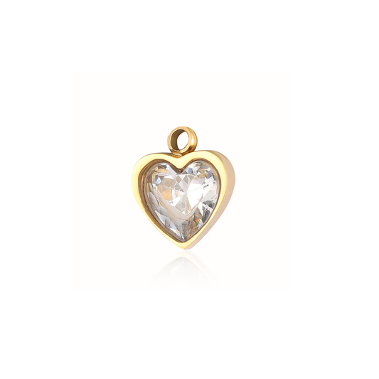 Zirconia Hearts Charm