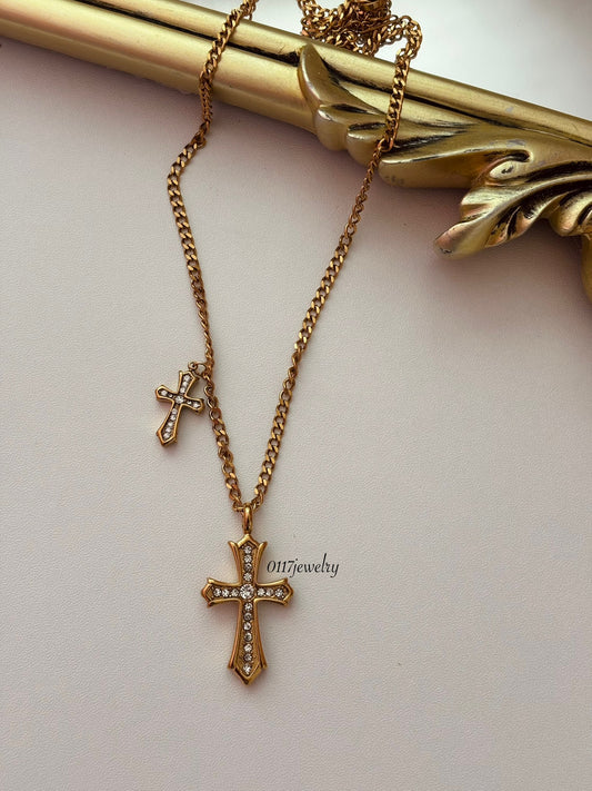 Golden cross Necklace