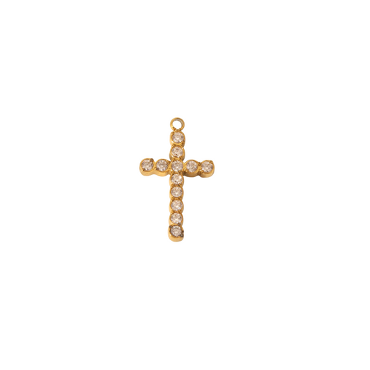 Cross diamond charm