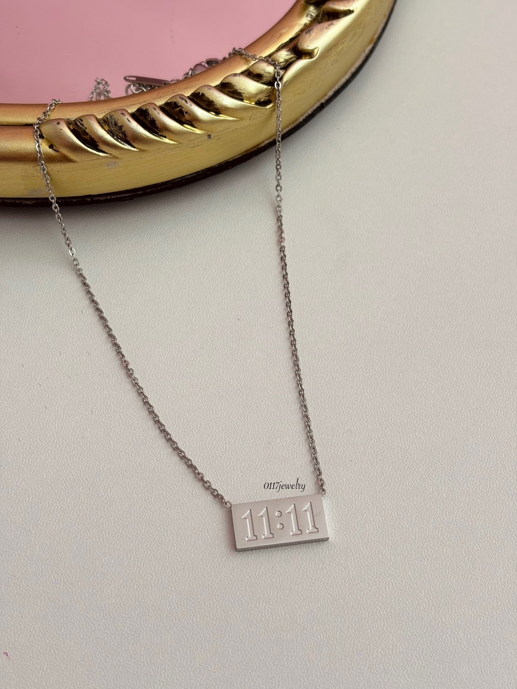 11:11 silver necklace