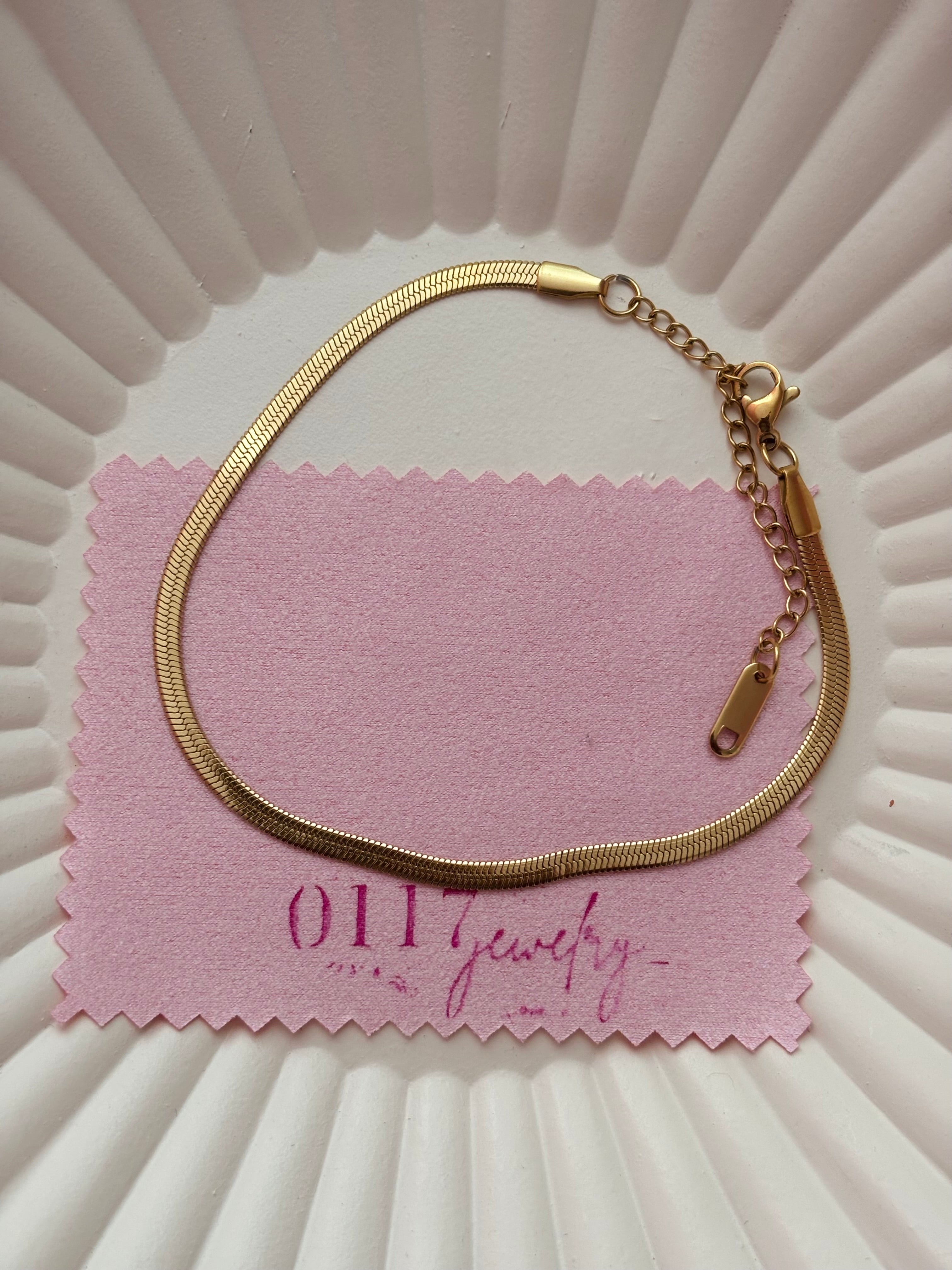 Flat Herringbone Anklet