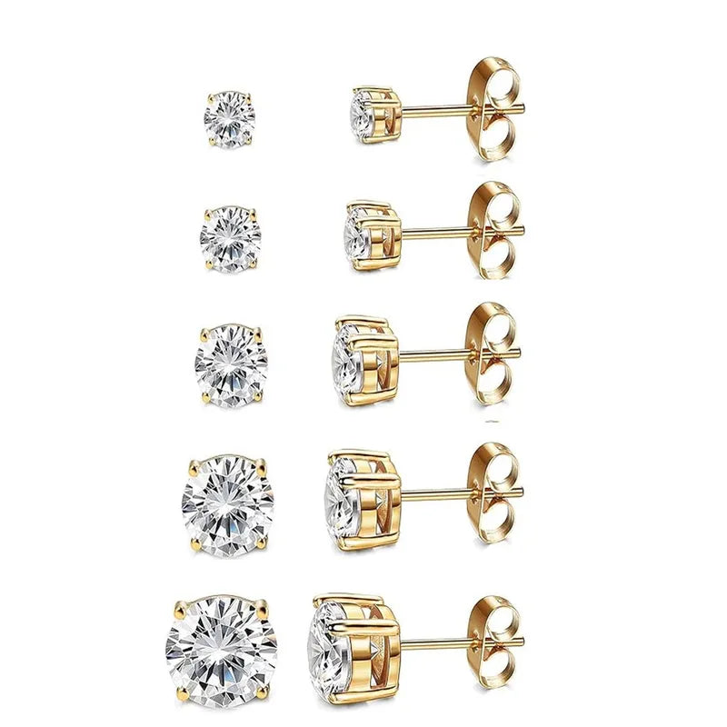 Classic Zirconia Stud Earrings