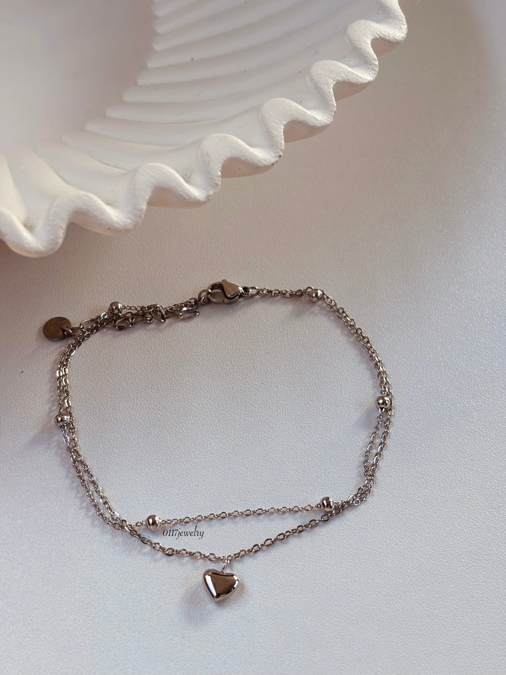 Olivia silver Anklet