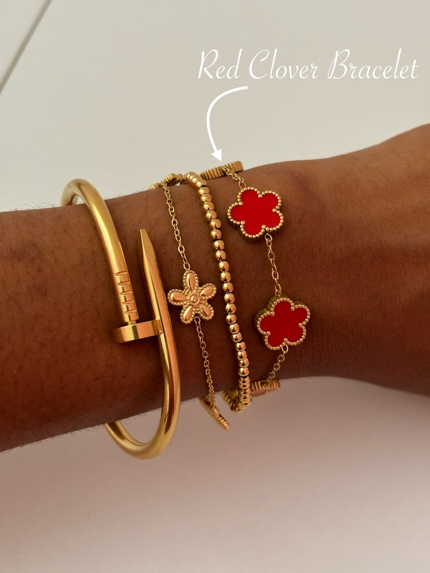 Clover Bracelet | Red