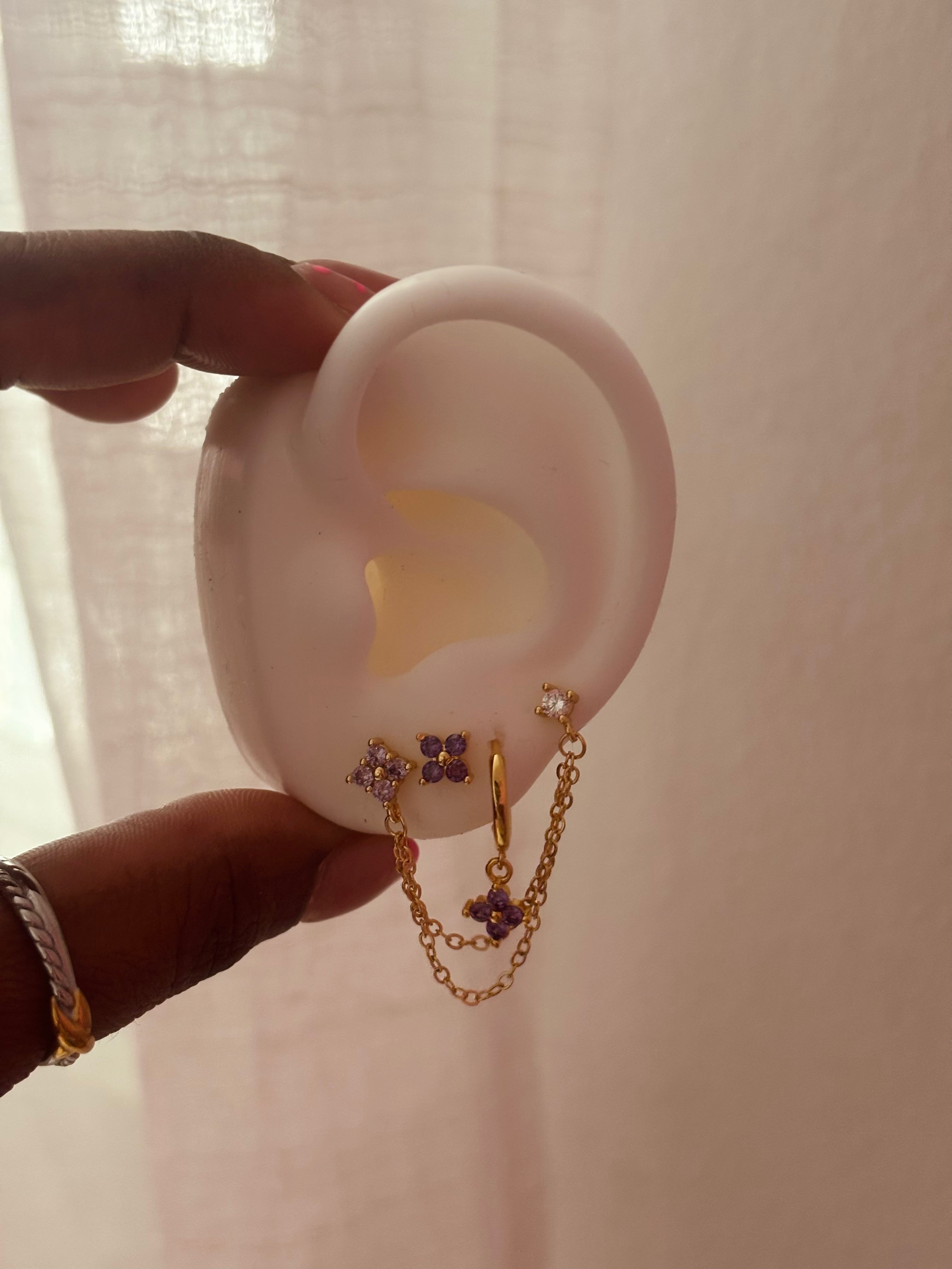 Violet Trio Earrings Set