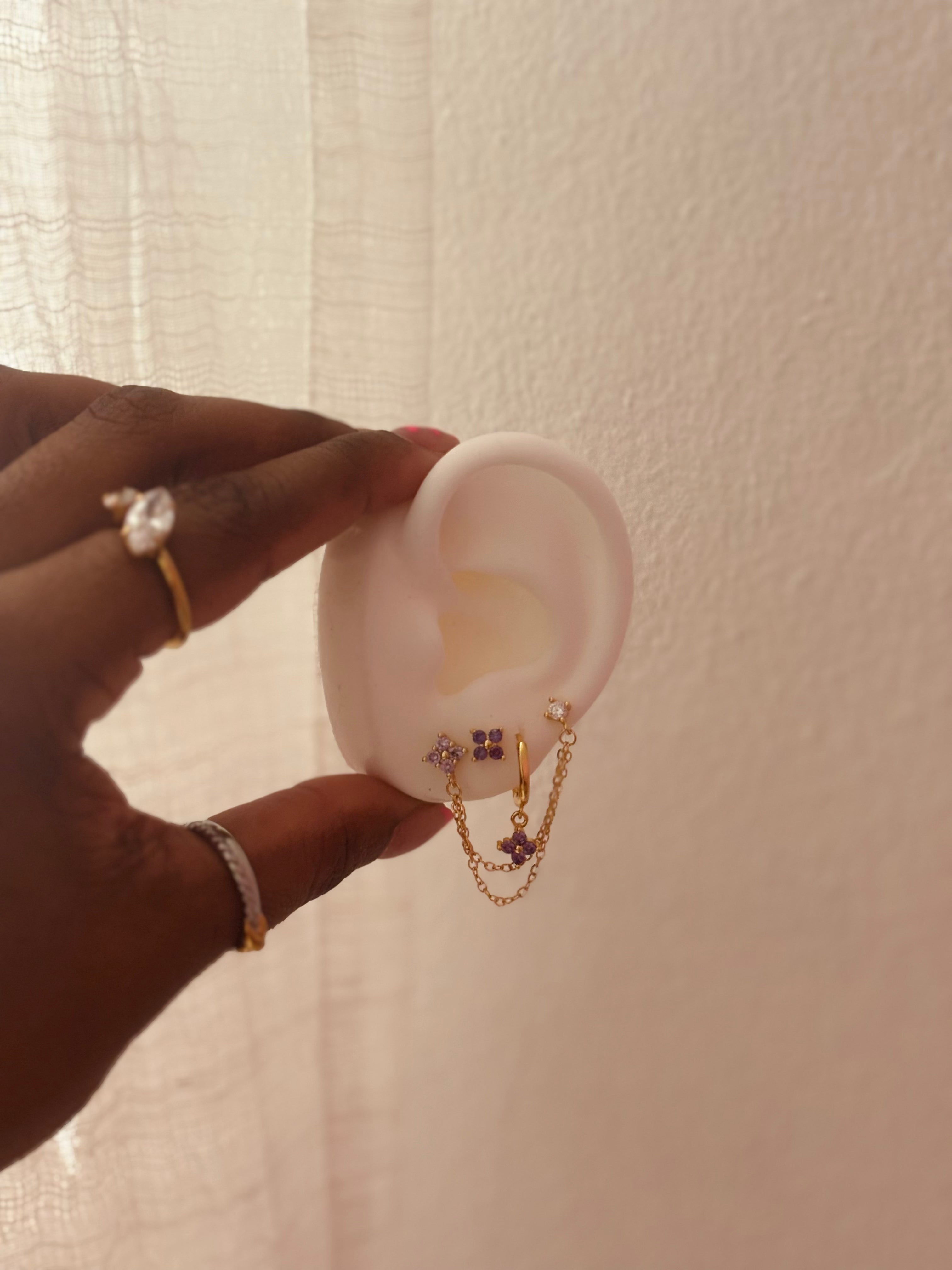 Violet Trio Earrings Set